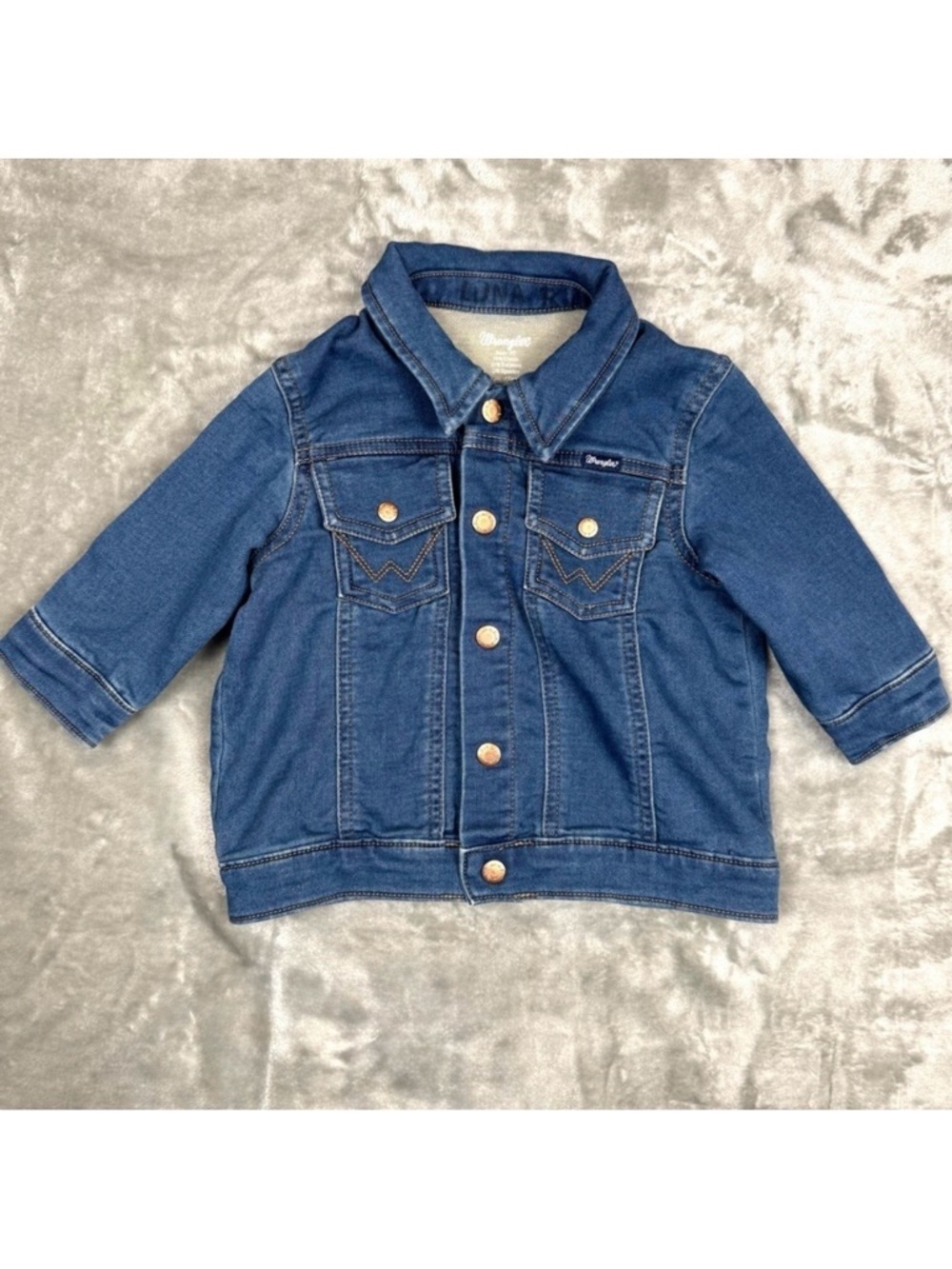 Wrangler Kids Classic Blue Jean Jacket Denim Jacket Snap Front Size 4T Western